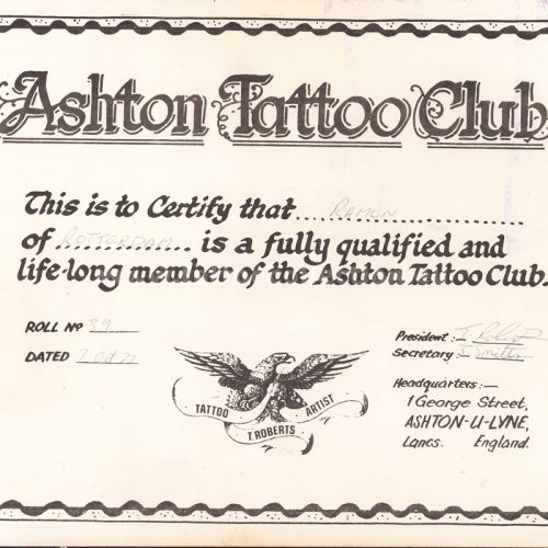 Tattoo Club Certificates – Tattoo Collection